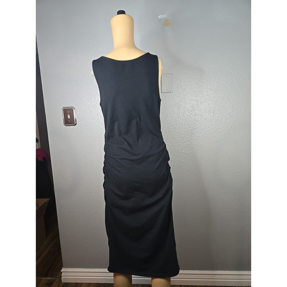 Isabel Maternity Women's Black Sleeveless Stretch Bodycon Dress Size Medium - Picture 3 of 5